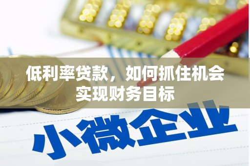 邵阳低利率贷款，如何抓住机会实现财务目标