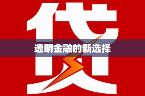 邵阳透明金融的新选择