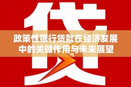 邵阳政策性银行贷款在经济发展中的关键作用与未来展望