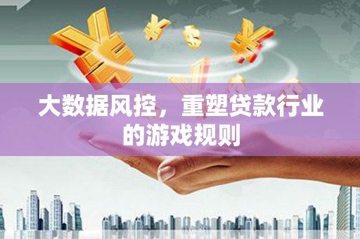 邵阳大数据风控，重塑贷款行业的游戏规则