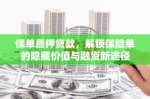 邵阳保单质押贷款，解锁保险单的隐藏价值与融资新途径