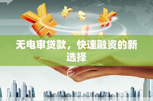邵阳无电审贷款，快速融资的新选择