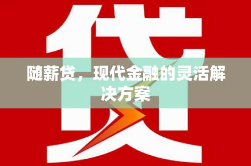 邵阳随薪贷，现代金融的灵活解决方案