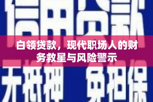 邵阳白领贷款，现代职场人的财务救星与风险警示
