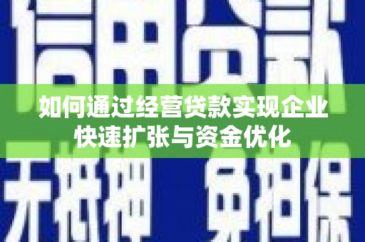 邵阳如何通过经营贷款实现企业快速扩张与资金优化