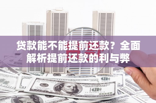 邵阳贷款能不能提前还款？全面解析提前还款的利与弊