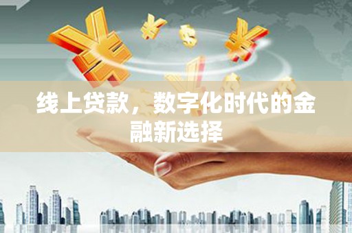 邵阳线上贷款，数字化时代的金融新选择