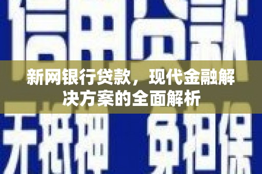 邵阳新网银行贷款，现代金融解决方案的全面解析