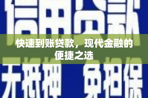 邵阳快速到账贷款，现代金融的便捷之选