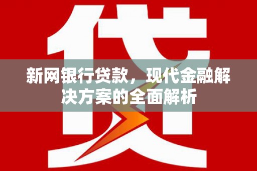 邵阳新网银行贷款，现代金融解决方案的全面解析