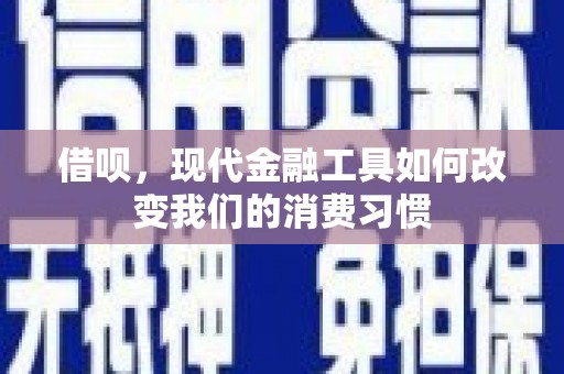 邵阳借呗，现代金融工具如何改变我们的消费习惯
