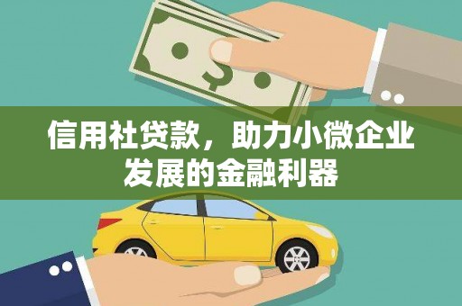 邵阳信用社贷款，助力小微企业发展的金融利器