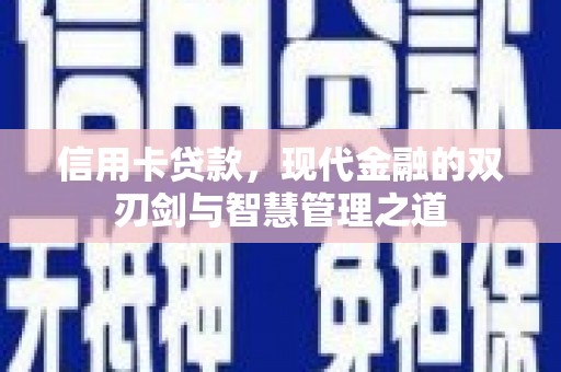 邵阳信用卡贷款，现代金融的双刃剑与智慧管理之道