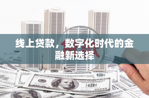 邵阳线上贷款，数字化时代的金融新选择