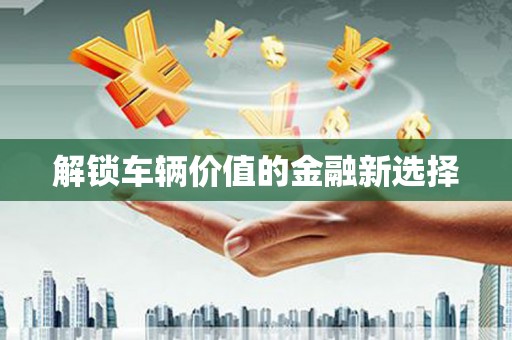 邵阳解锁车辆价值的金融新选择