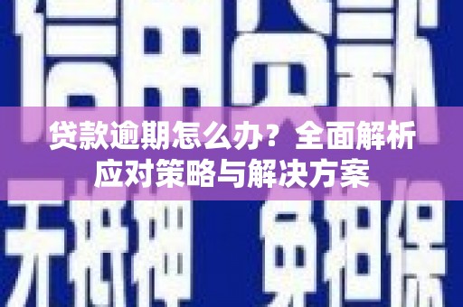 邵阳贷款逾期怎么办？全面解析应对策略与解决方案