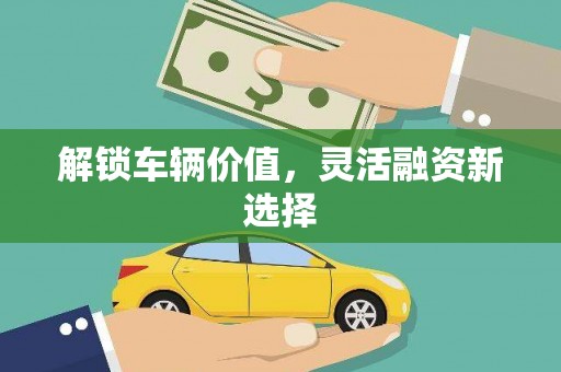 邵阳解锁车辆价值，灵活融资新选择