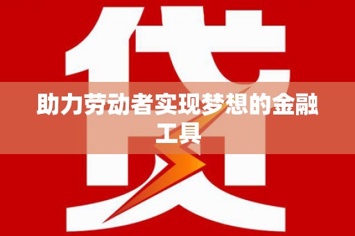 邵阳助力劳动者实现梦想的金融工具