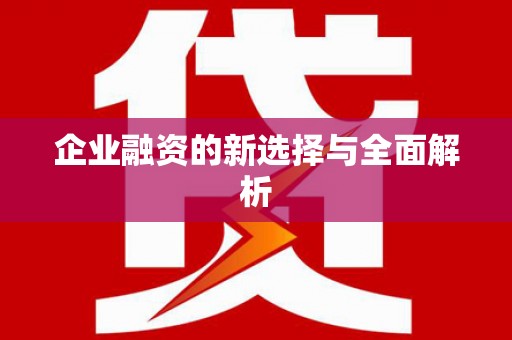 邵阳企业融资的新选择与全面解析