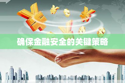 邵阳确保金融安全的关键策略