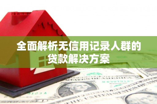 邵阳全面解析无信用记录人群的贷款解决方案